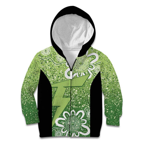 Australian Thunder Cricket Custom Kid Hoodie Minimalism Aboriginal
