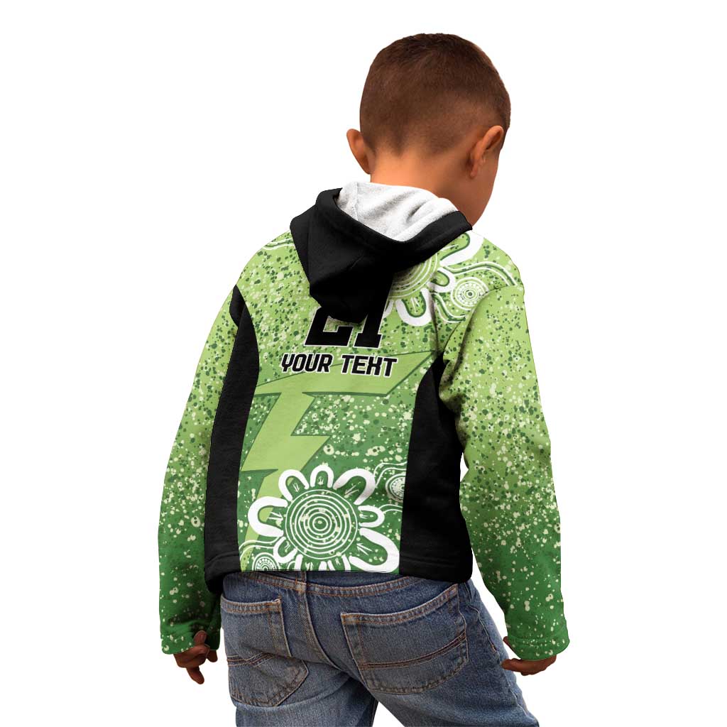 Australian Thunder Cricket Custom Kid Hoodie Minimalism Aboriginal