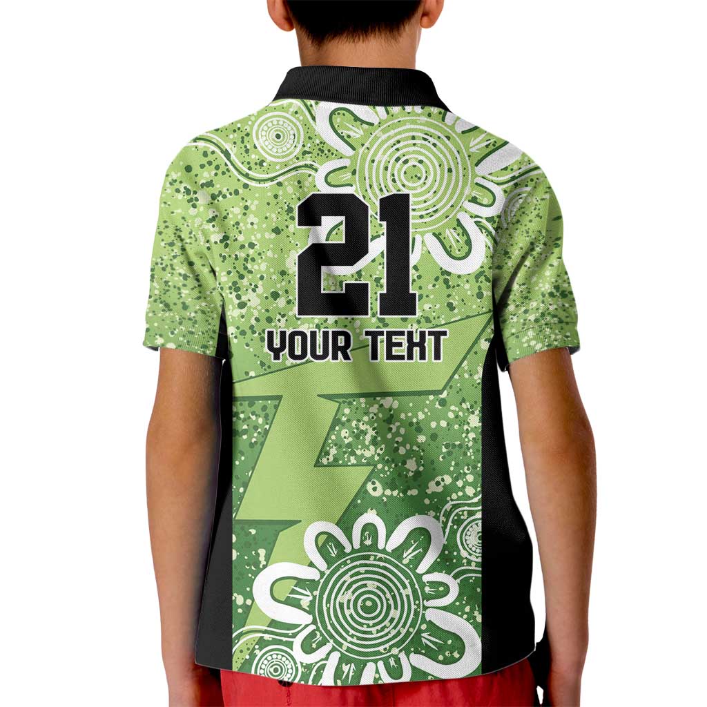 Australian Thunder Cricket Custom Kid Polo Shirt Minimalism Aboriginal