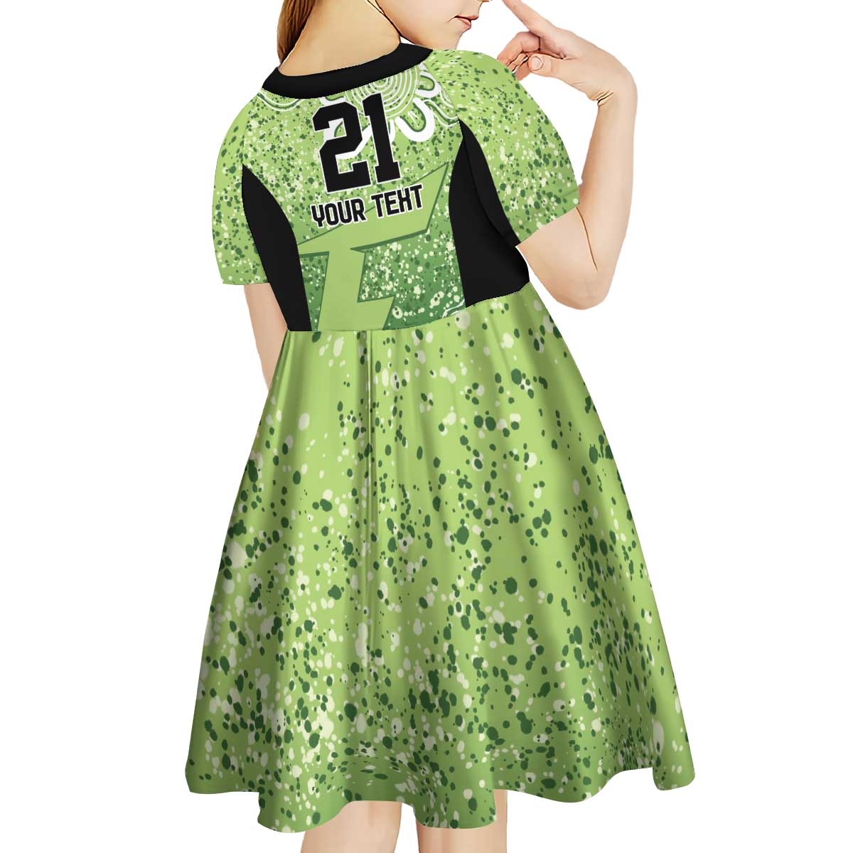 Australian Thunder Cricket Custom Kid Short Sleeve Dress Minimalism Aboriginal