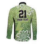 Australian Thunder Cricket Custom Long Sleeve Button Shirt Minimalism Aboriginal