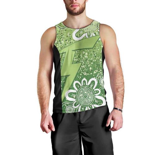 Australian Thunder Cricket Custom Men Tank Top Minimalism Aboriginal
