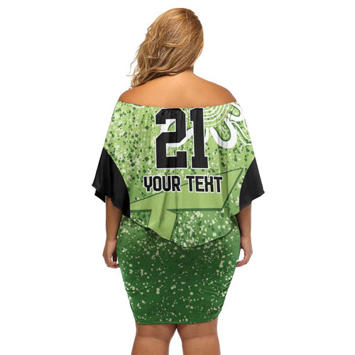 Australian Thunder Cricket Custom Off Shoulder Short Dress Minimalism Aboriginal