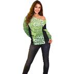 Australian Thunder Cricket Custom Off Shoulder Sweater Minimalism Aboriginal