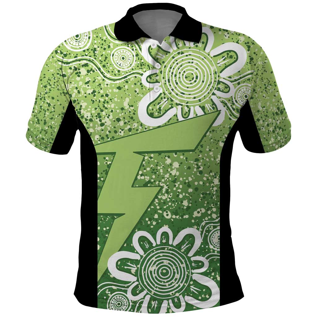 Australian Thunder Cricket Custom Polo Shirt Minimalism Aboriginal