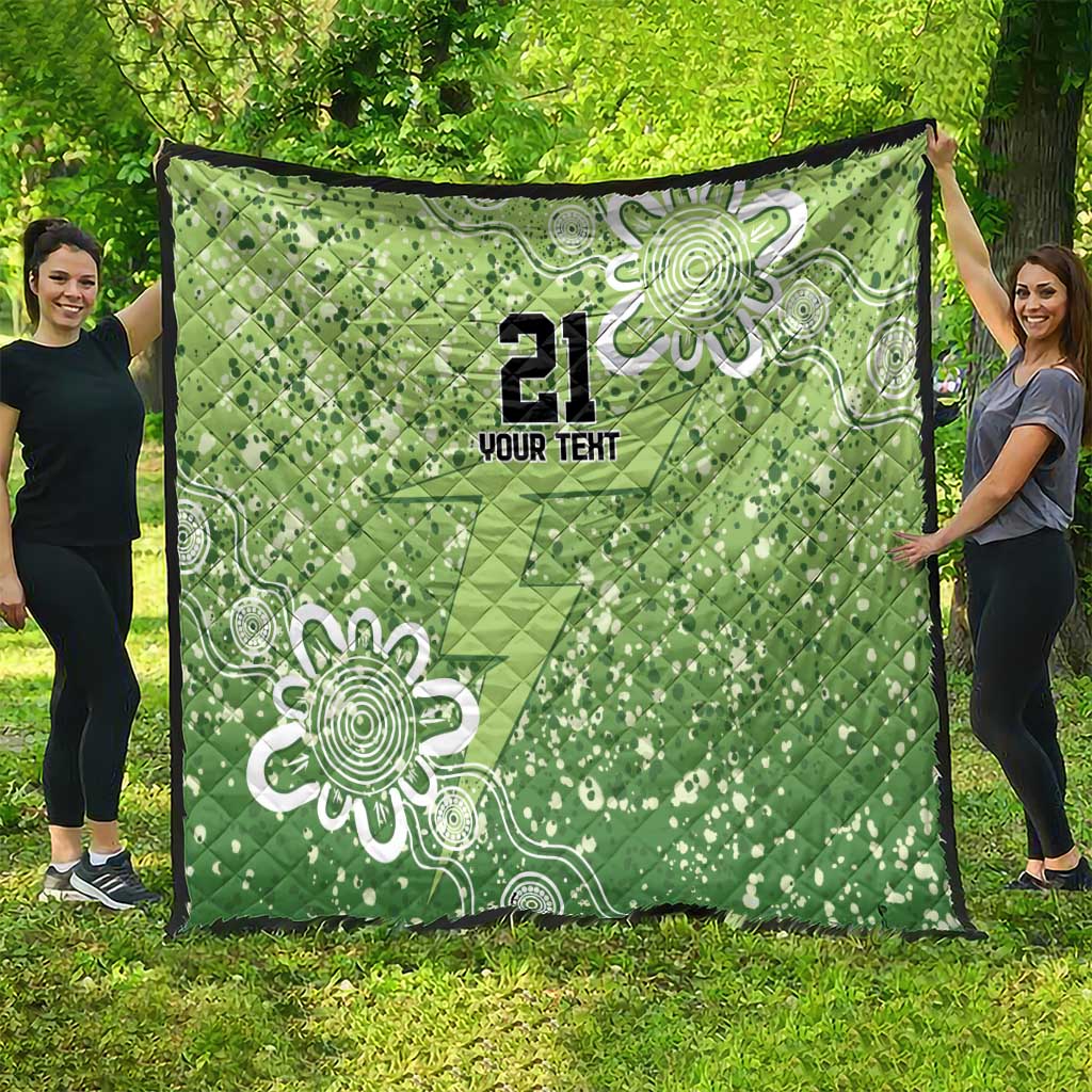 Australian Thunder Cricket Custom Quilt Minimalism Aboriginal
