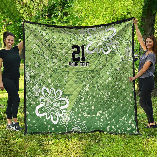 Australian Thunder Cricket Custom Quilt Minimalism Aboriginal