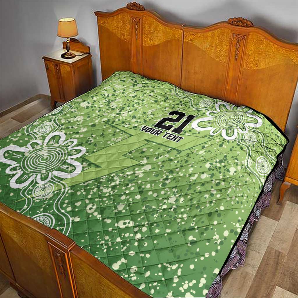 Australian Thunder Cricket Custom Quilt Minimalism Aboriginal