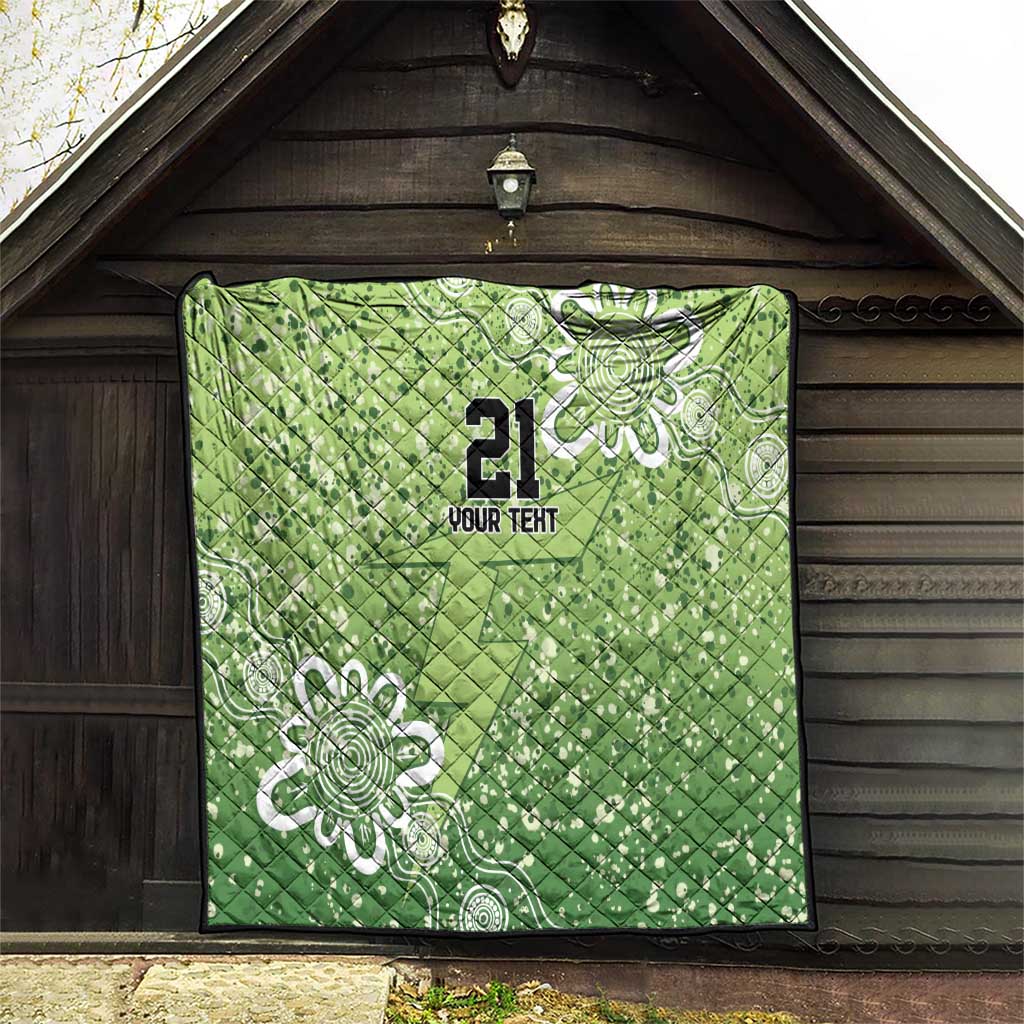 Australian Thunder Cricket Custom Quilt Minimalism Aboriginal