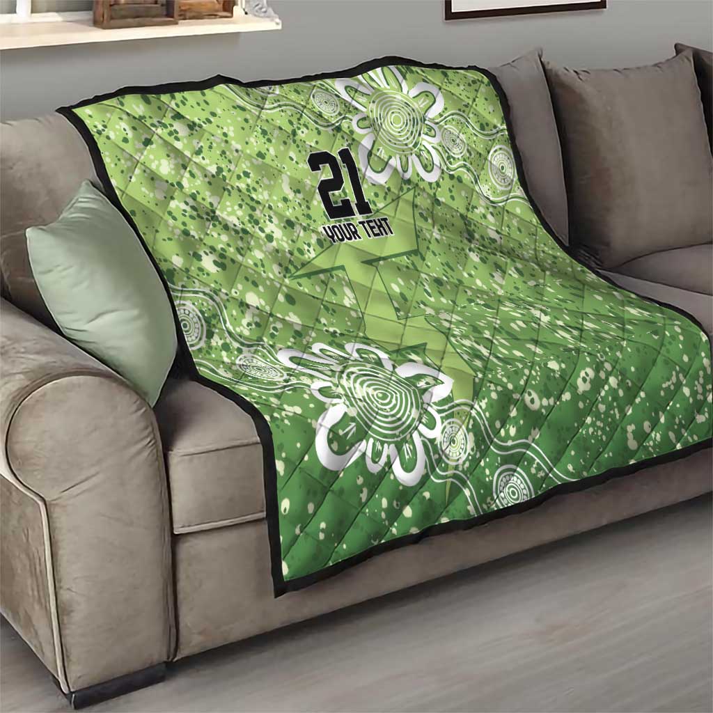 Australian Thunder Cricket Custom Quilt Minimalism Aboriginal
