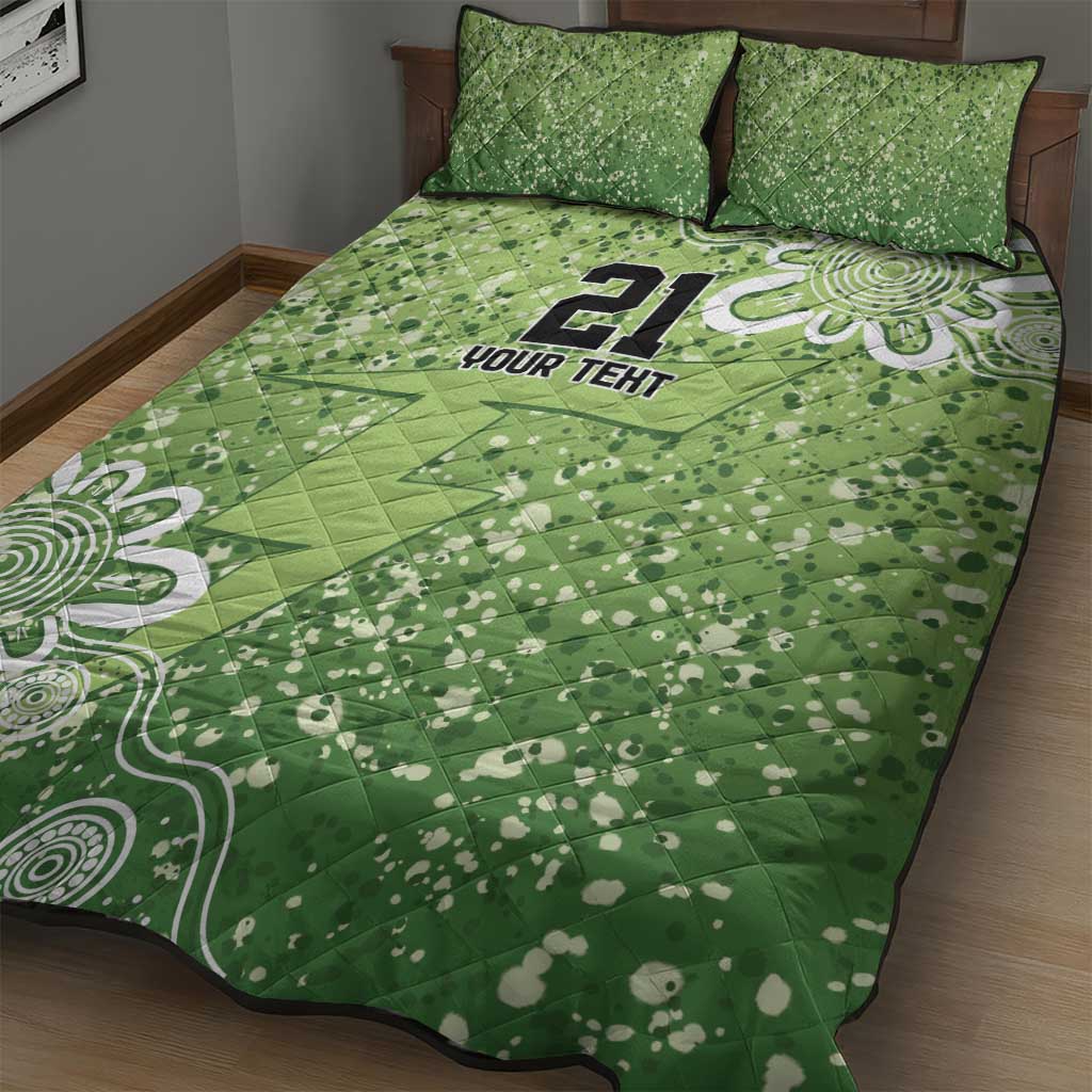 Australian Thunder Cricket Custom Quilt Bed Set Minimalism Aboriginal