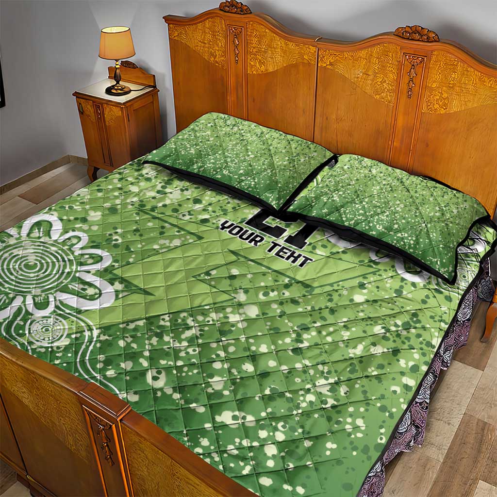 Australian Thunder Cricket Custom Quilt Bed Set Minimalism Aboriginal