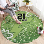 Australian Thunder Cricket Custom Round Carpet Minimalism Aboriginal