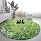 Australian Thunder Cricket Custom Round Carpet Minimalism Aboriginal