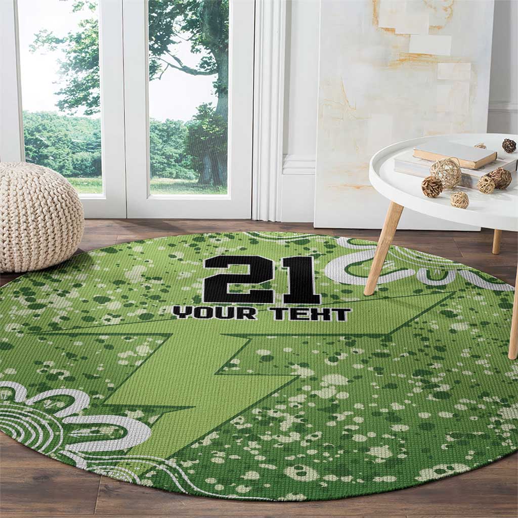 Australian Thunder Cricket Custom Round Carpet Minimalism Aboriginal