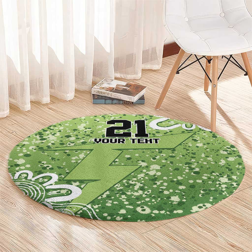 Australian Thunder Cricket Custom Round Carpet Minimalism Aboriginal