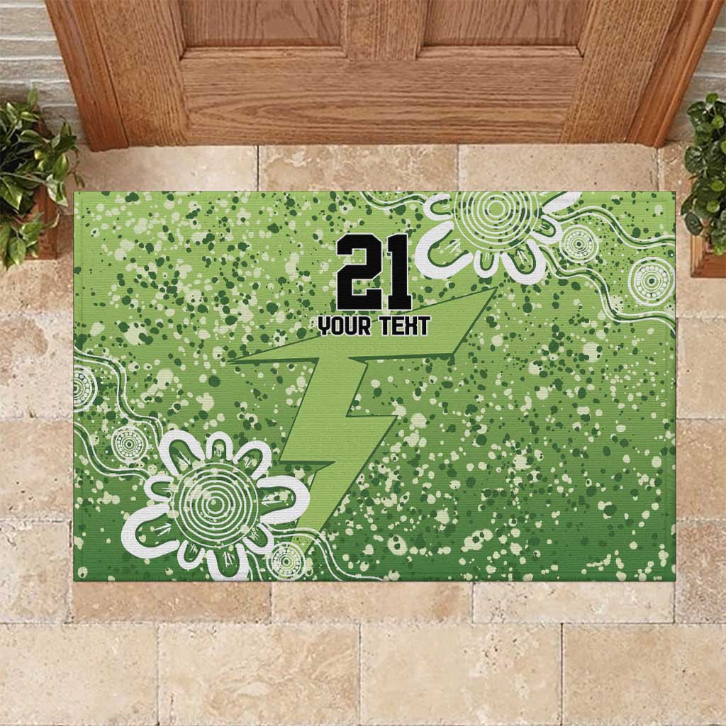 Australian Thunder Cricket Custom Rubber Doormat Minimalism Aboriginal