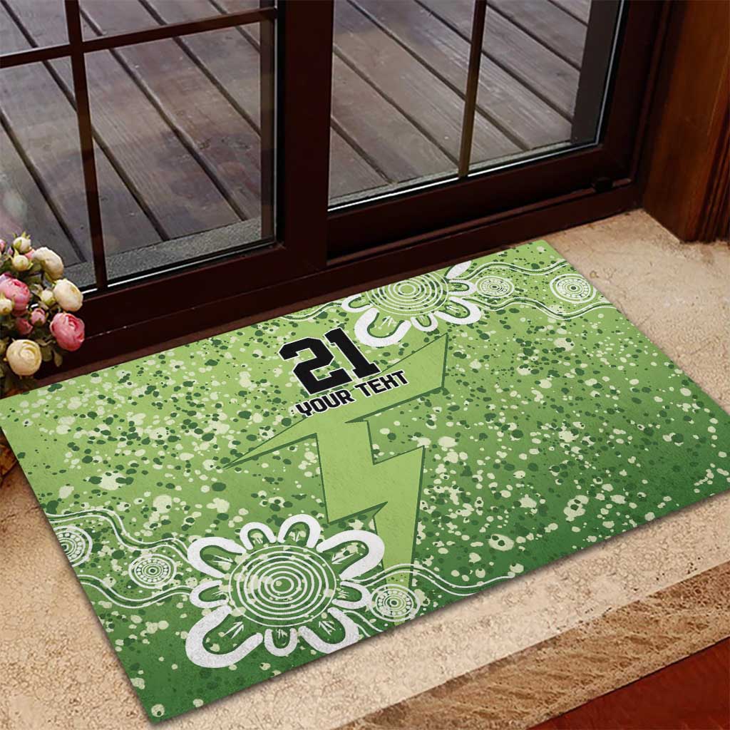 Australian Thunder Cricket Custom Rubber Doormat Minimalism Aboriginal