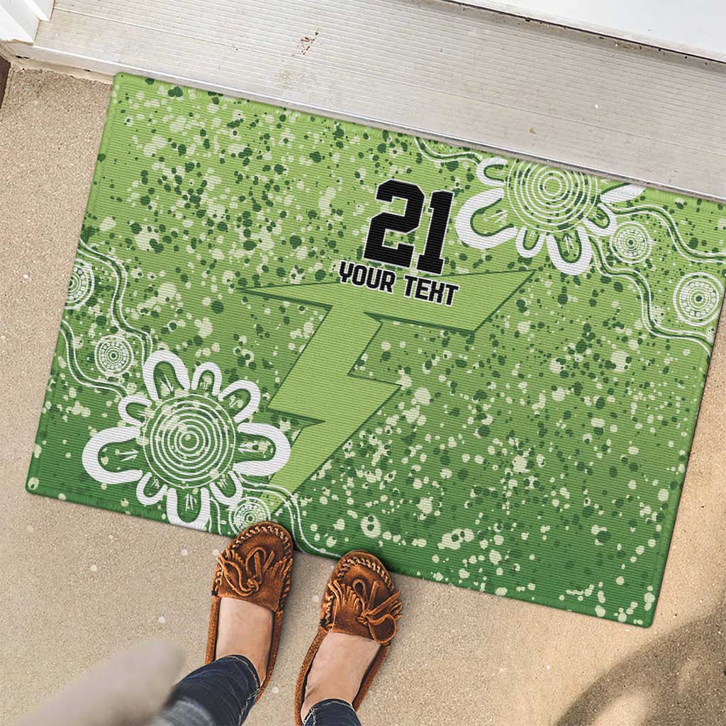 Australian Thunder Cricket Custom Rubber Doormat Minimalism Aboriginal