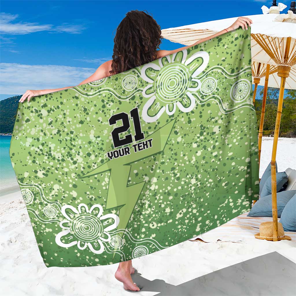 Australian Thunder Cricket Custom Sarong Minimalism Aboriginal