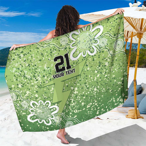 Australian Thunder Cricket Custom Sarong Minimalism Aboriginal