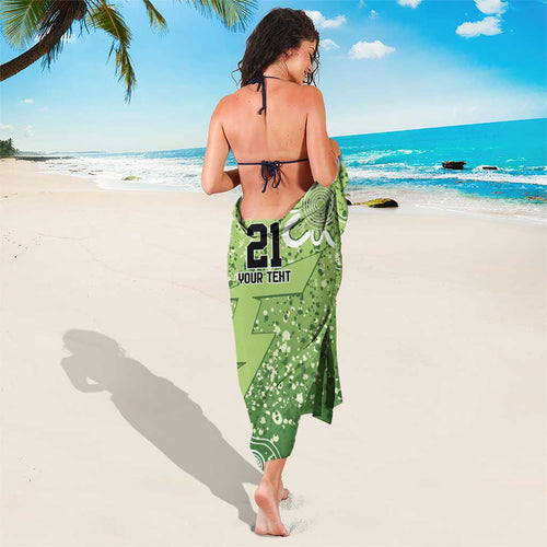 Australian Thunder Cricket Custom Sarong Minimalism Aboriginal