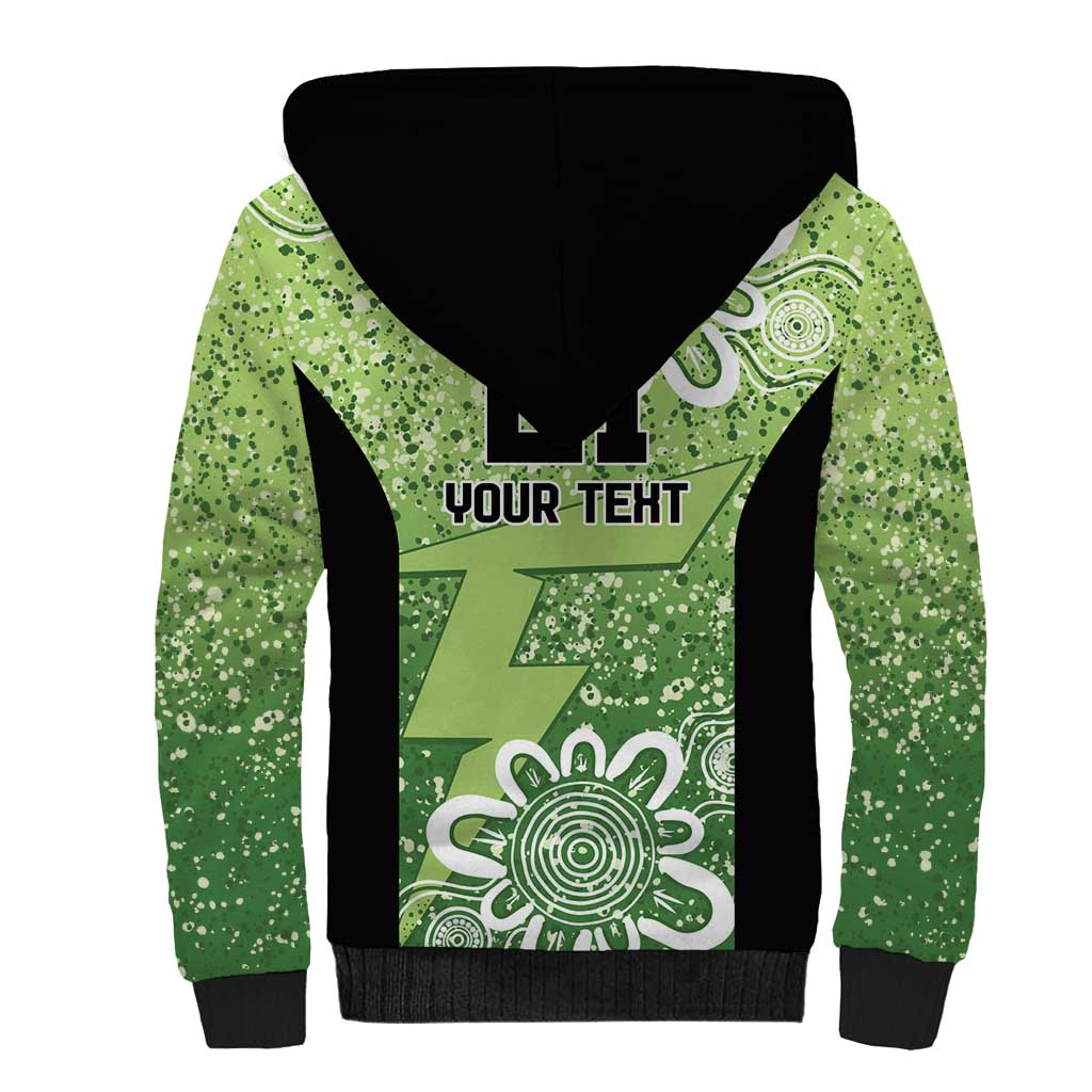 Australian Thunder Cricket Custom Sherpa Hoodie Minimalism Aboriginal