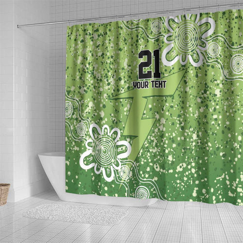 Australian Thunder Cricket Custom Shower Curtain Minimalism Aboriginal