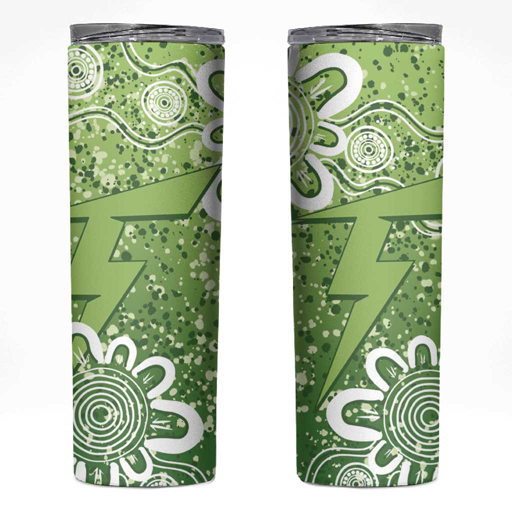 Australian Thunder Cricket Custom Skinny Tumbler Minimalism Aboriginal