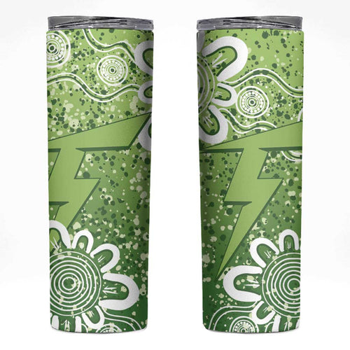 Australian Thunder Cricket Custom Skinny Tumbler Minimalism Aboriginal