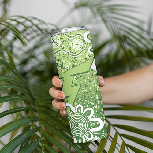 Australian Thunder Cricket Custom Skinny Tumbler Minimalism Aboriginal