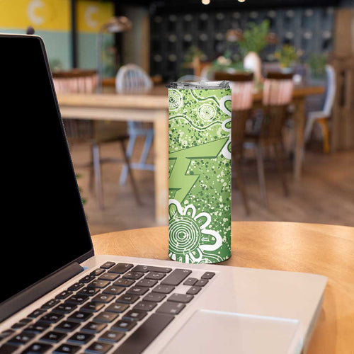 Australian Thunder Cricket Custom Skinny Tumbler Minimalism Aboriginal