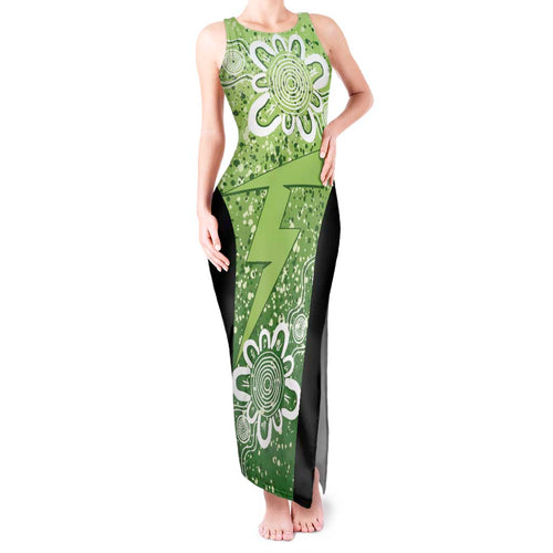 Australian Thunder Cricket Custom Tank Maxi Dress Minimalism Aboriginal
