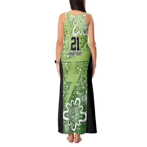Australian Thunder Cricket Custom Tank Maxi Dress Minimalism Aboriginal
