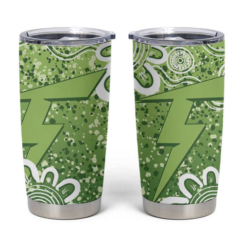 Australian Thunder Cricket Custom Tumbler Cup Minimalism Aboriginal