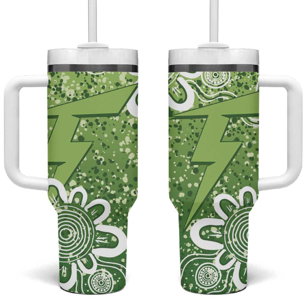 Australian Thunder Cricket Custom Tumbler With Handle Minimalism Aboriginal