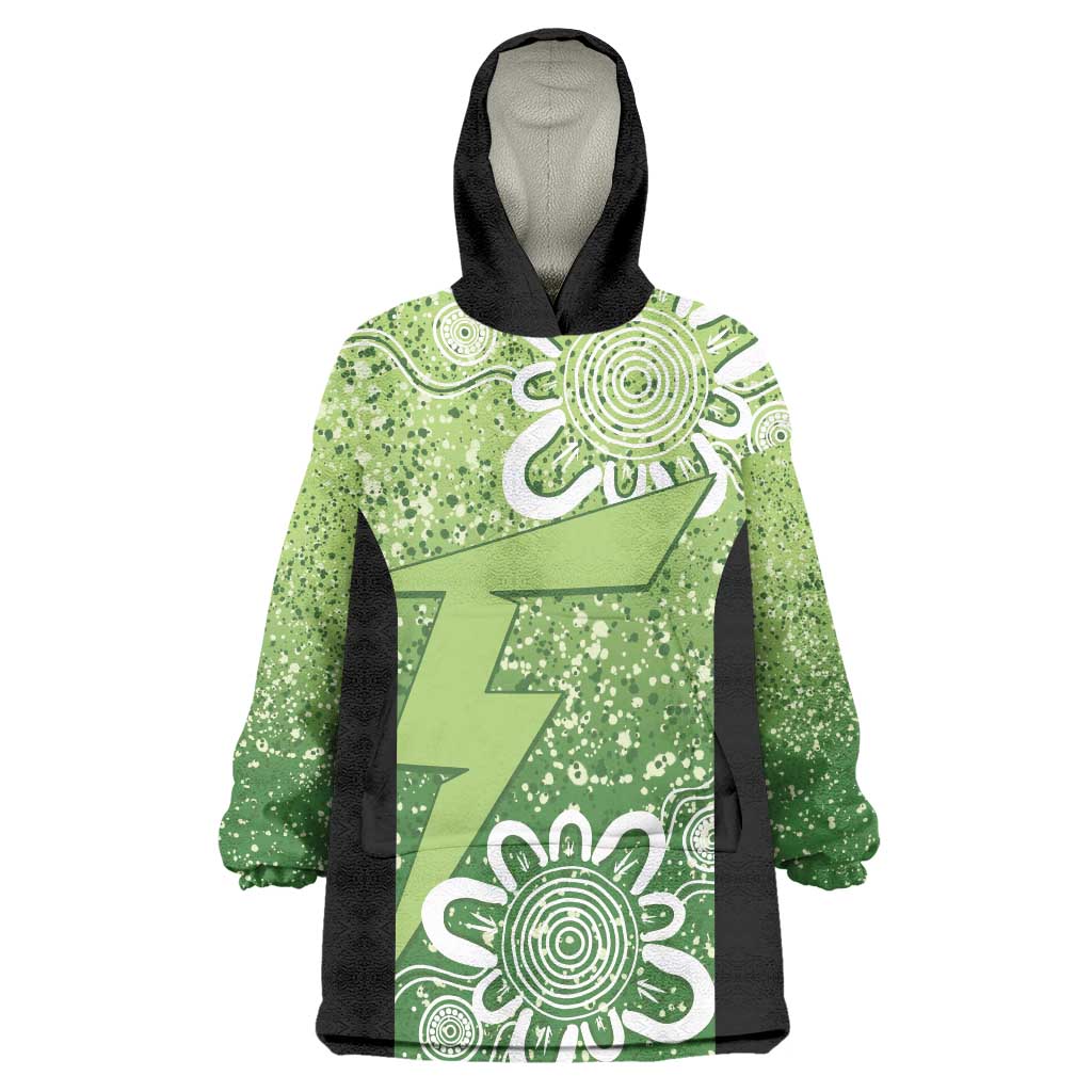 Australian Thunder Cricket Custom Wearable Blanket Hoodie Minimalism Aboriginal