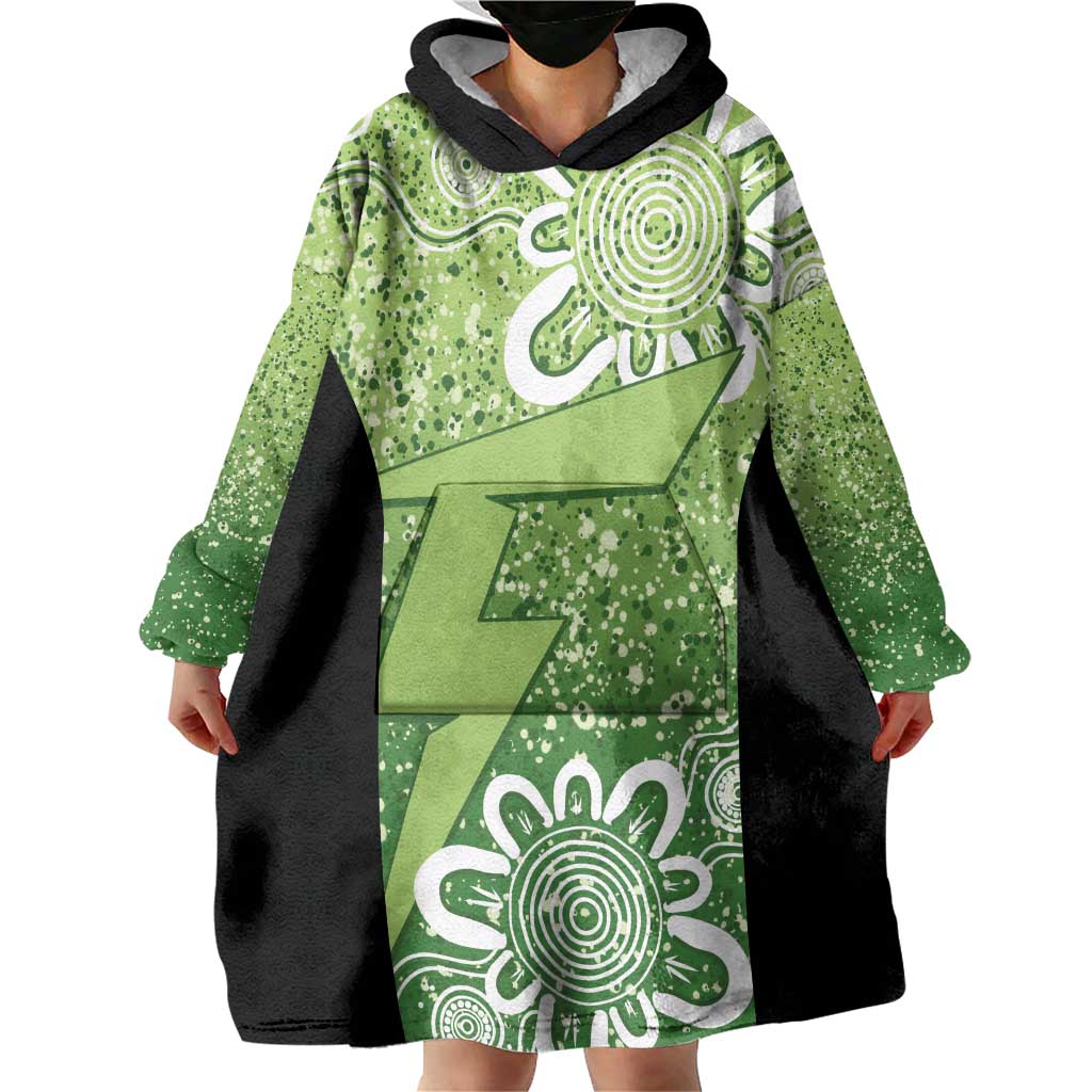 Australian Thunder Cricket Custom Wearable Blanket Hoodie Minimalism Aboriginal