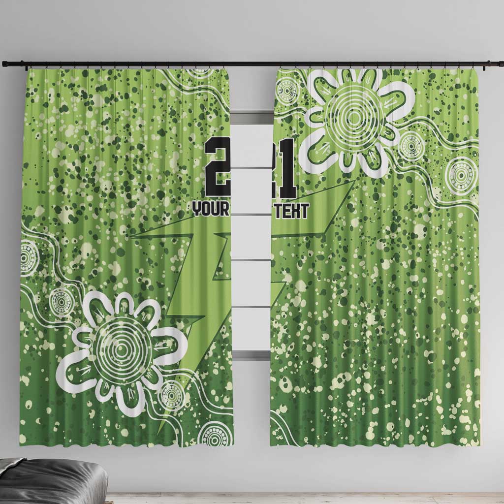 Australian Thunder Cricket Custom Window Curtain Minimalism Aboriginal