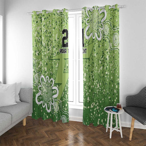 Australian Thunder Cricket Custom Window Curtain Minimalism Aboriginal