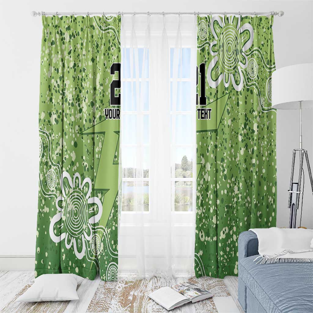 Australian Thunder Cricket Custom Window Curtain Minimalism Aboriginal