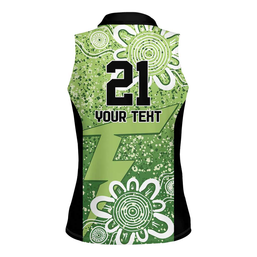 Australian Thunder Cricket Custom Women Sleeveless Polo Shirt Minimalism Aboriginal