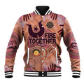 Fire Together NAIDOC 2024 Baseball Jacket Indigenous Cultural Spirit