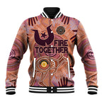Fire Together NAIDOC 2024 Baseball Jacket Indigenous Cultural Spirit