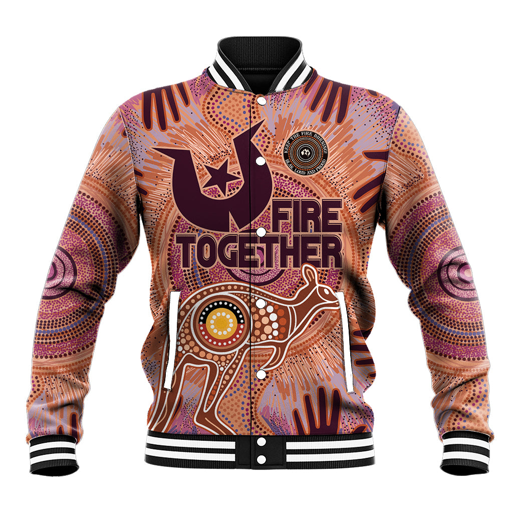 Fire Together NAIDOC 2024 Baseball Jacket Indigenous Cultural Spirit