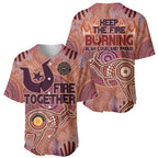 Fire Together NAIDOC 2024 Baseball Jersey Indigenous Cultural Spirit