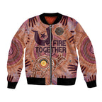 Fire Together NAIDOC 2024 Bomber Jacket Indigenous Cultural Spirit