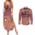 Fire Together NAIDOC 2024 Couples Matching Summer Maxi Dress and Long Sleeve Button Shirt Indigenous Cultural Spirit