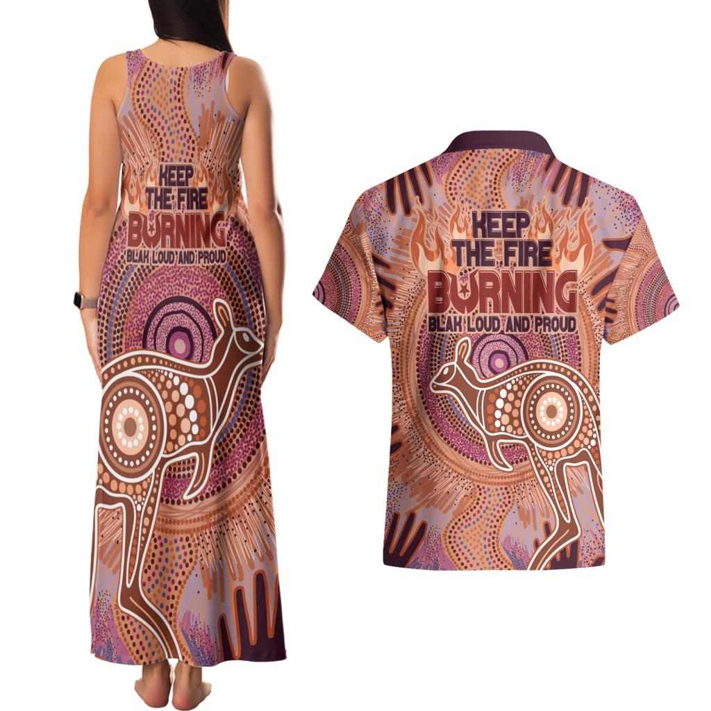 Fire Together NAIDOC 2024 Couples Matching Tank Maxi Dress and Hawaiian Shirt Indigenous Cultural Spirit