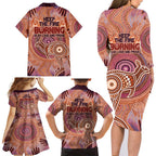 Fire Together NAIDOC 2024 Family Matching Long Sleeve Bodycon Dress and Hawaiian Shirt Indigenous Cultural Spirit